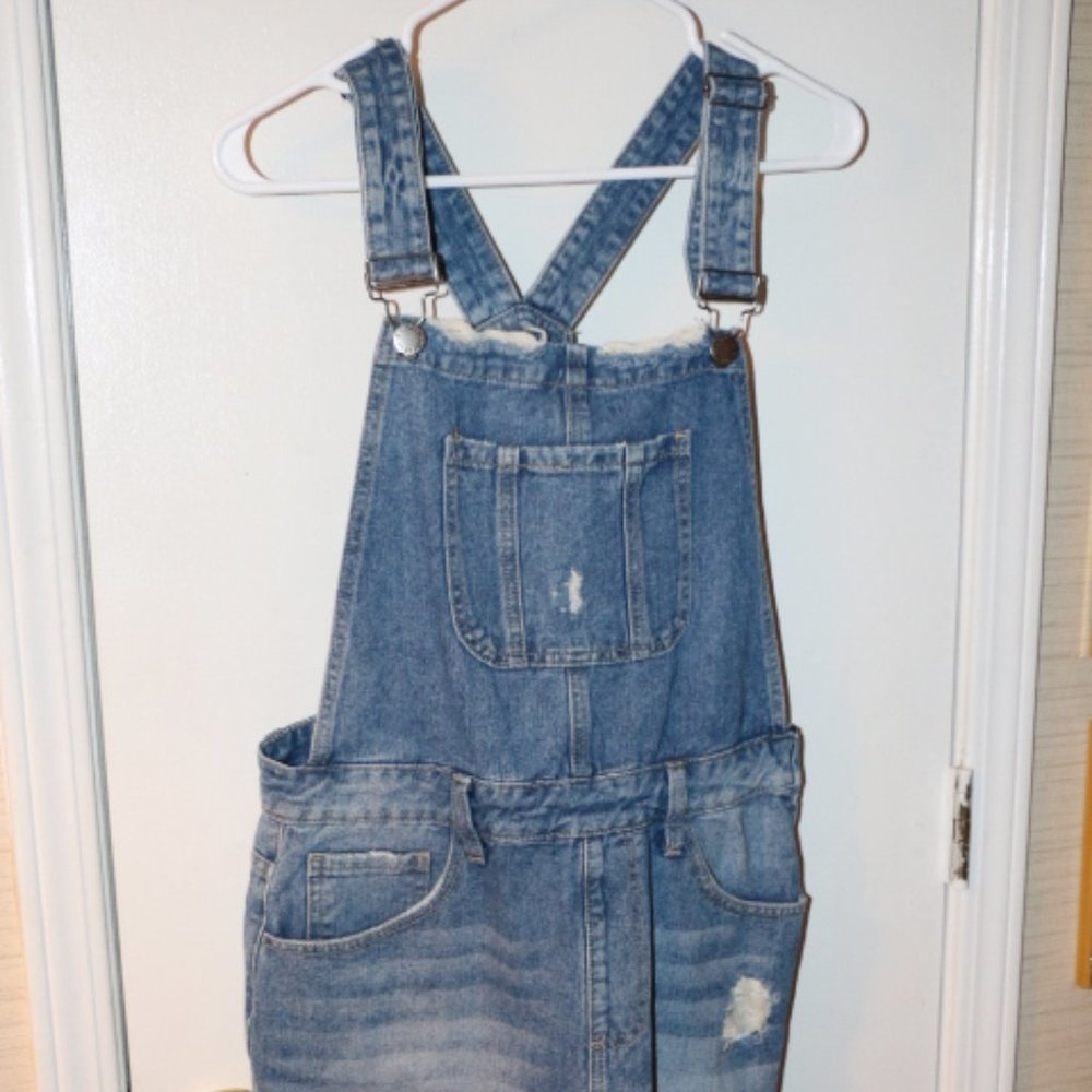 8th Of LA Denim CUTOFF Overalls 100% Cotton Size L